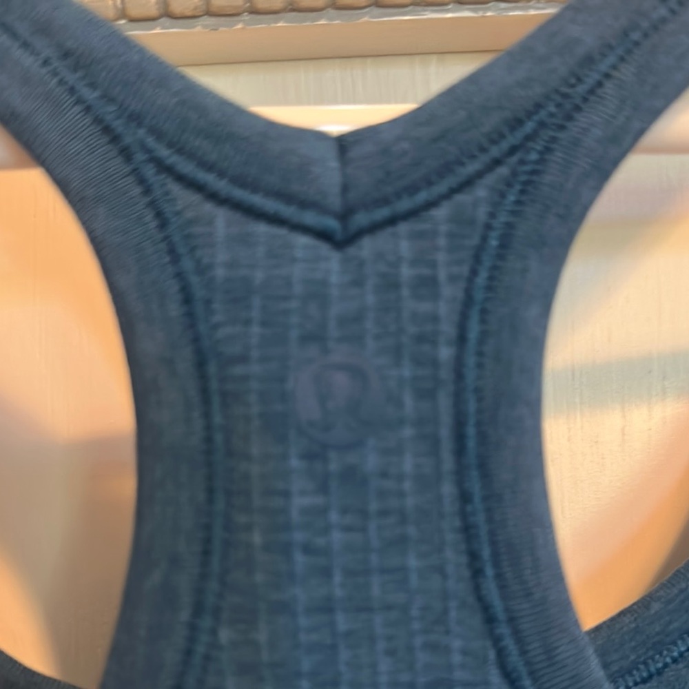 Blue Lulu Razorback Tank Top - Picture 3 of 5